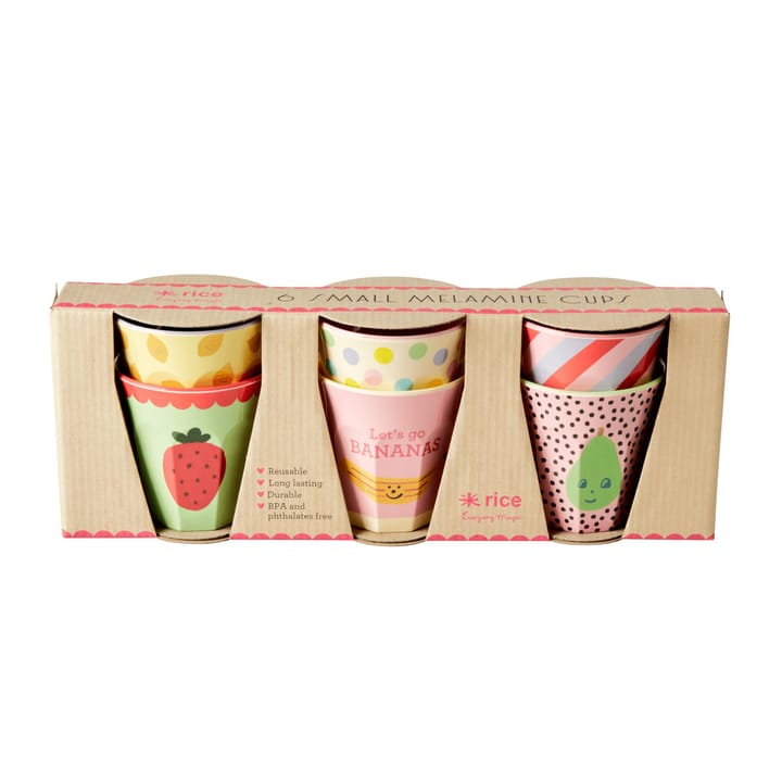 Melaminmuggar 6-Pack - Frukter Rice