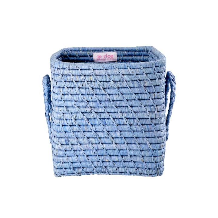 Raffiakorg Med Handtag Liten - Blue Rice
