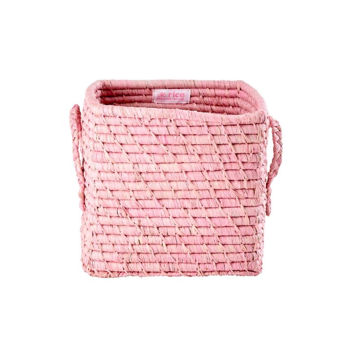 Raffiakorg Med Handtag Liten - Soft Pink Rice