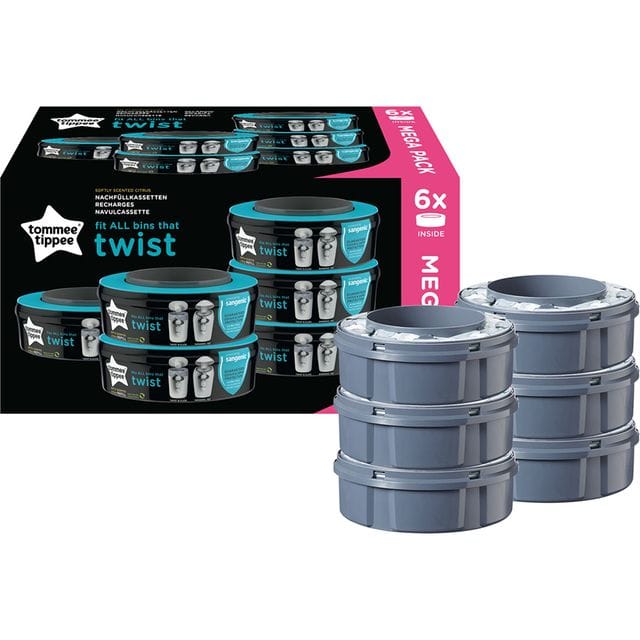 Tommee Tippee Twist and Click Blöjhink + 6-Pack Refill White
