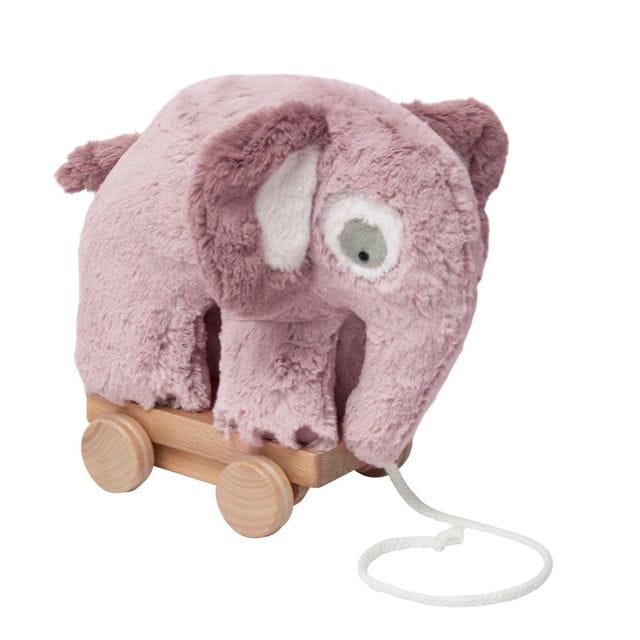 Dragleksak I Plysch Elefant Rosa Sebra