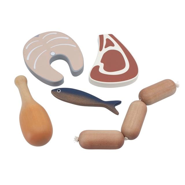 Kött-Och Fiskvaror I Trä Sebra