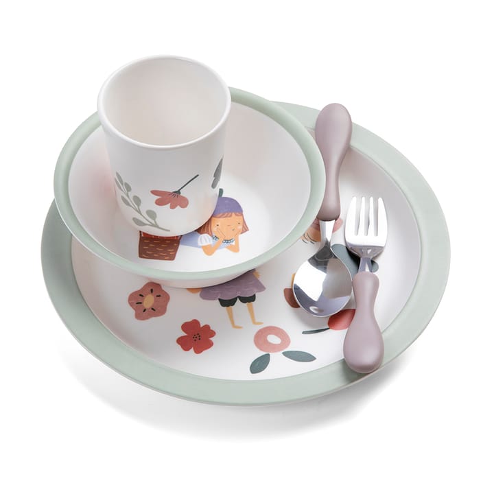 Middagsset 5-delar Melamin - Pixie Land Sebra