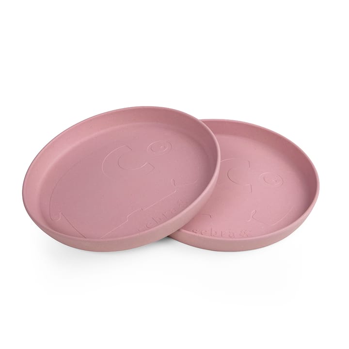 Mums Tallrikar 2-pack - Blossom Pink Sebra