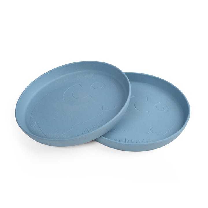 Mums Tallrikar 2-pack - Powder Blue Sebra