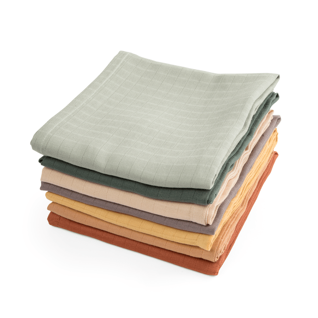 Muslinfilt 7-pack - Mixed Colors Sebra