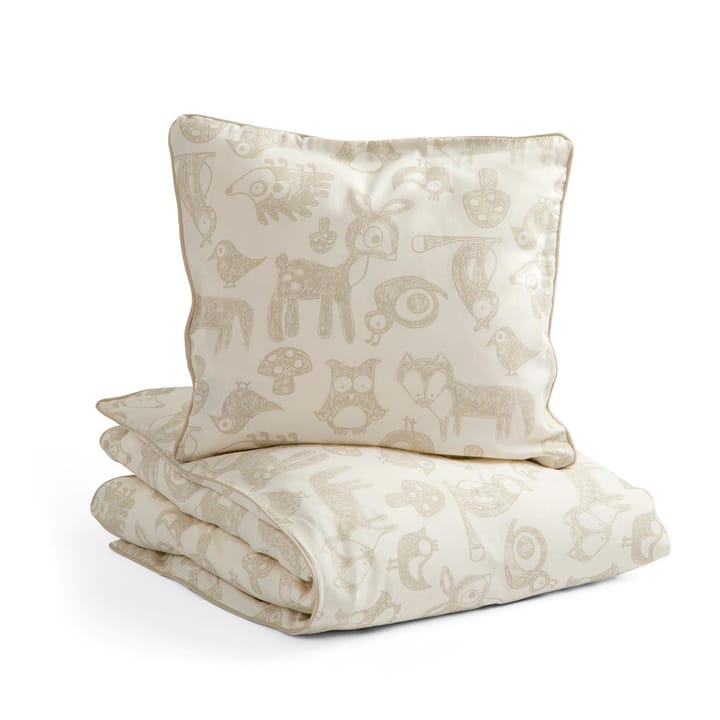 Påslakanset Junior Forest - Straw Beige Sebra