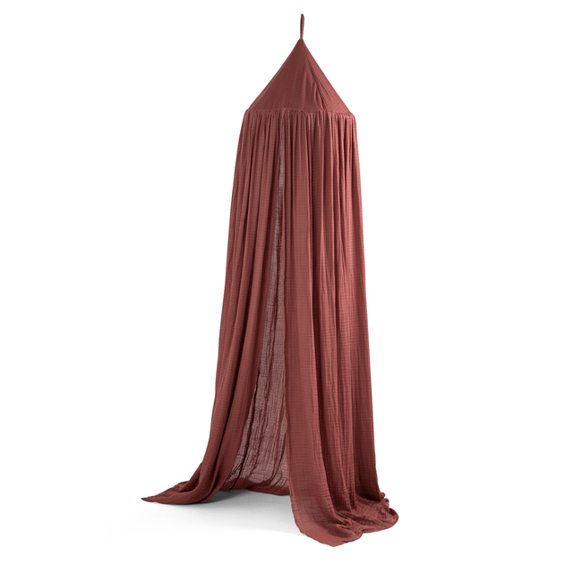Sänghimmel - Burgundy Red Sebra