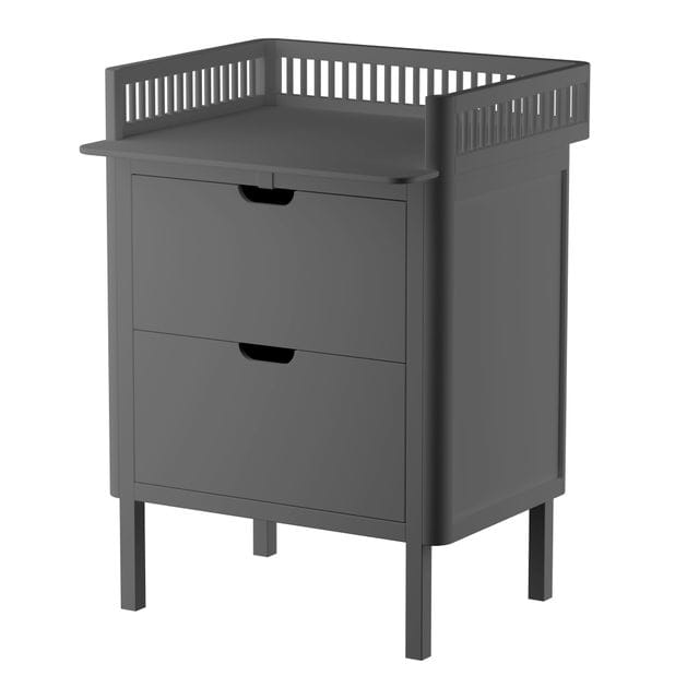 Skötbord Med Lådor - Classic Grey Sebra