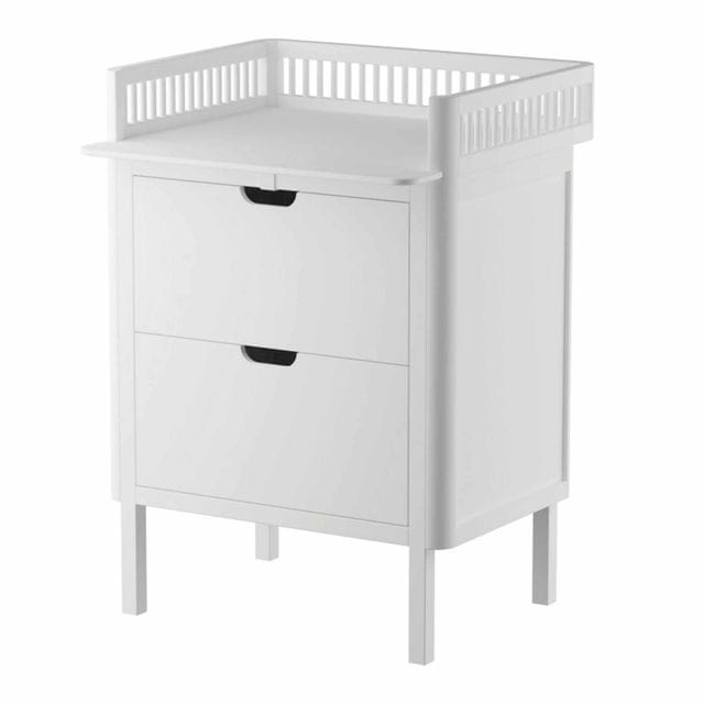 Skötbord Med Lådor - Classic White Sebra