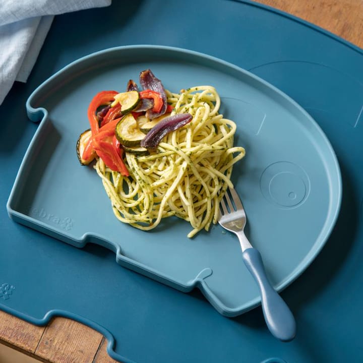 Tallrik Silikon Fanto - Vintage Blue Sebra