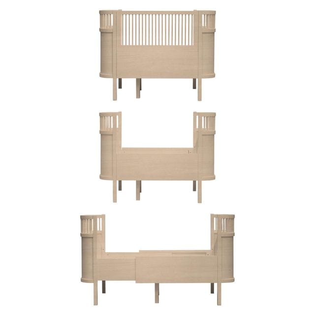 Växasäng 2 i 1 Baby & Juniorsäng - Wooden Edition Sebra