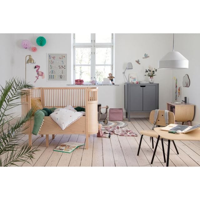 Växasäng 2 i 1 Baby & Juniorsäng - Wooden Edition Sebra