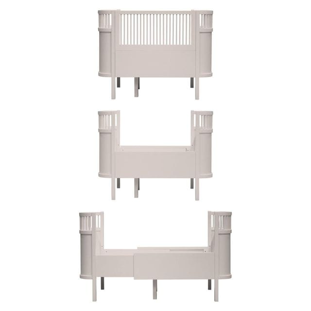Växasäng 2 i 1 Baby & Juniorsäng - Birchbark Beige Sebra