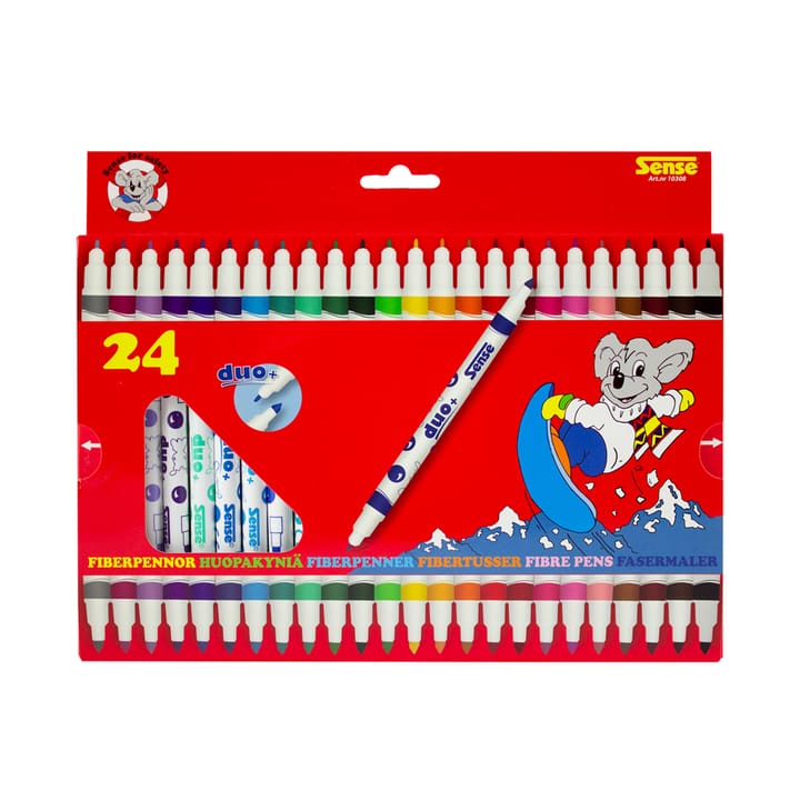 Fiberpennor Dubbelspets 24-pack SENSE