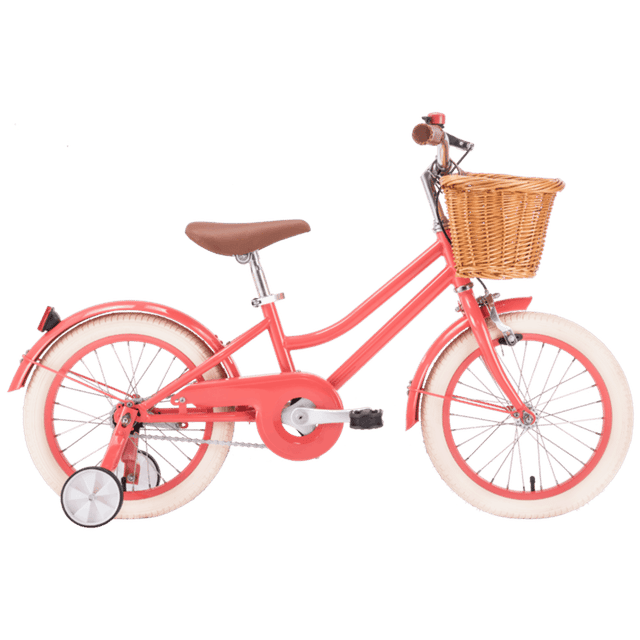 Barncykel Trampa 16" Böjd - Rosa Stålhästen