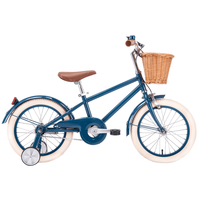 Barncykel Trampa 16" Rak - Blå Stålhästen