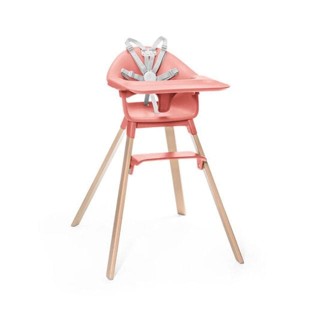 Clikk Barnmatstol - Sunny Coral Stokke