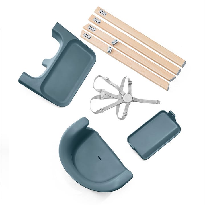 Clikk Barnmatstol - Fjord Blue Stokke