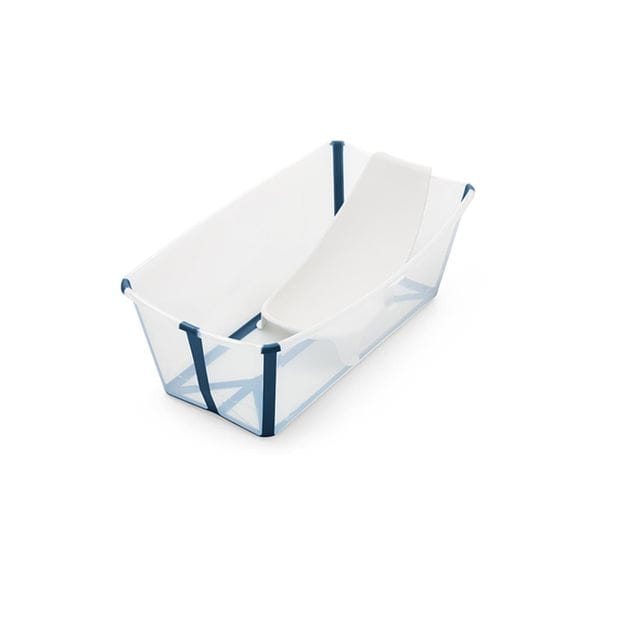 Flexi Bath Badbalja Med Badstöd - Transparent Blue Stokke