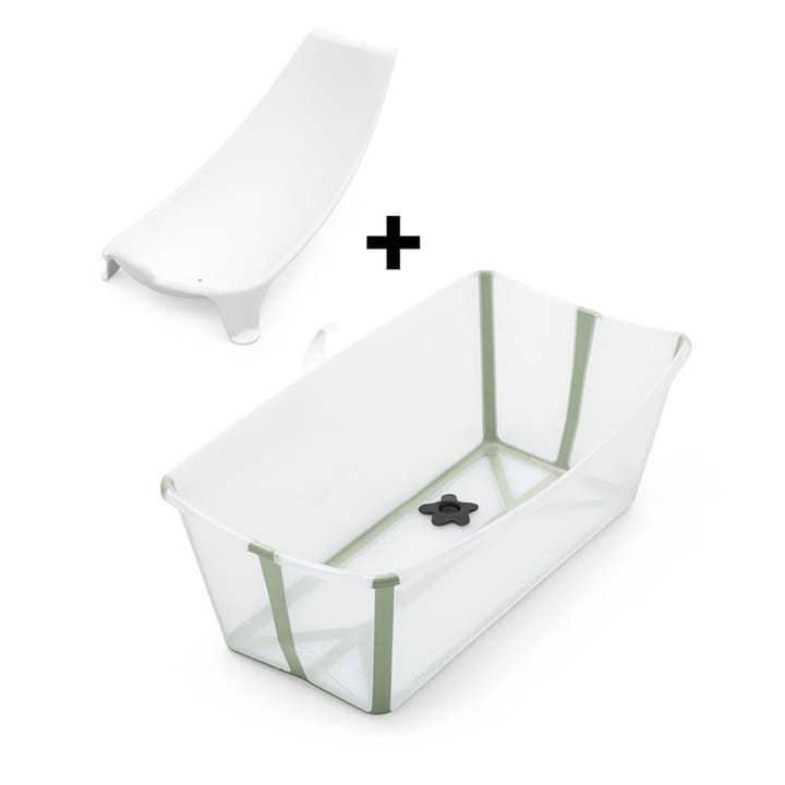 Flexi Bath Badbalja Med Badstöd - Transparent Green Stokke