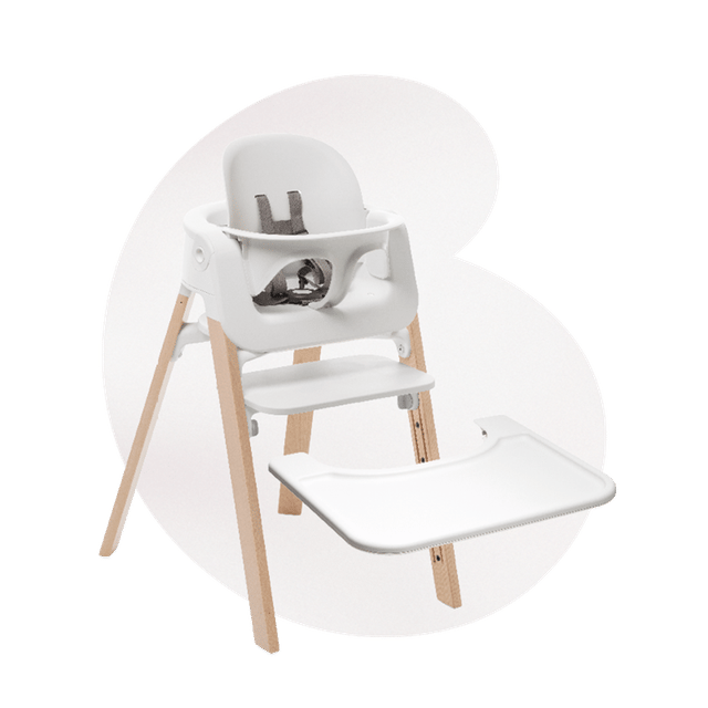 Steps Matstol med Babyset & Bricka Stokke