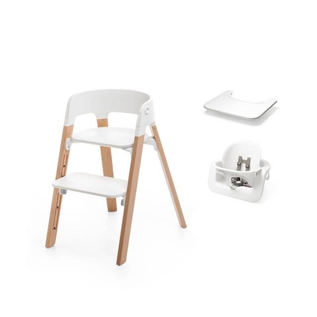 Steps Matstol med Babyset & Bricka Stokke