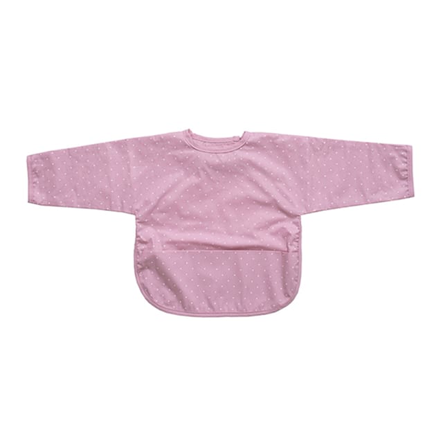 Långärmad Haklapp Eko Small Dotty - Rosa/Vit Summerville