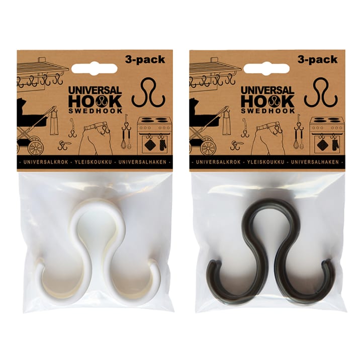 Universalkrok 3-Pack - Svart Swedhook