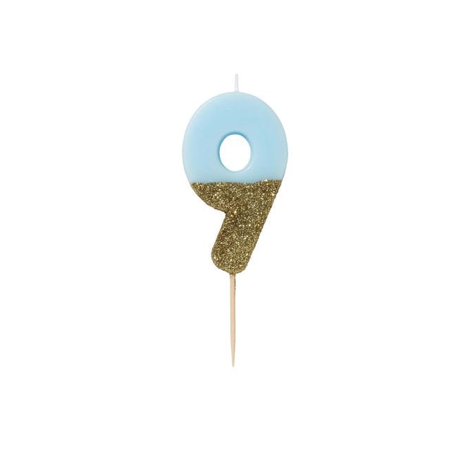 Blue/Gold Sifferljus Talking Tables