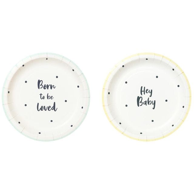 Born To Be Loved Papperstallrik 12-Pack Talking Tables
