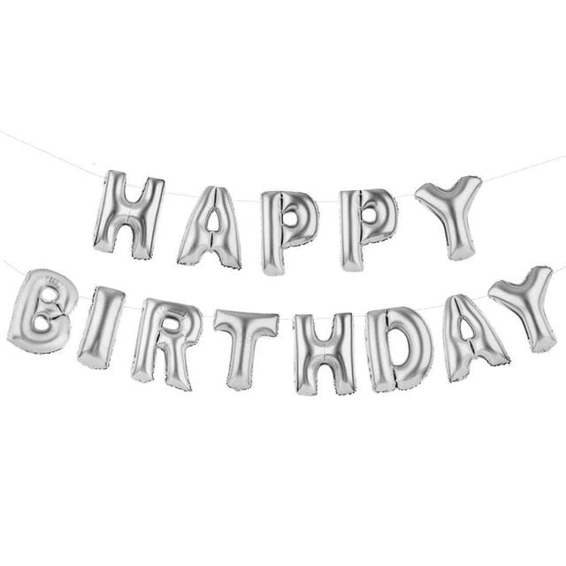 Happy Birthday Ballonggirlang Silver Talking Tables