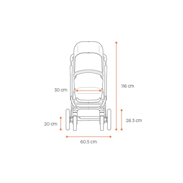 Sleek Sittvagn - Grey Melange Thule
