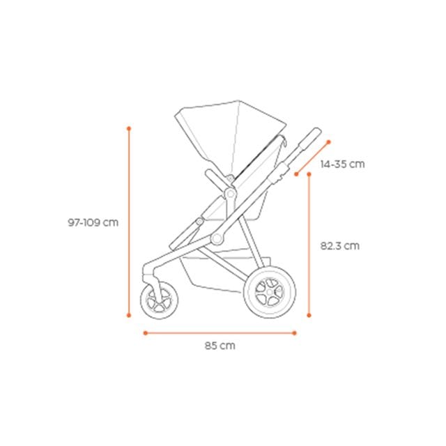 Sleek Sittvagn - Grey Melange Thule