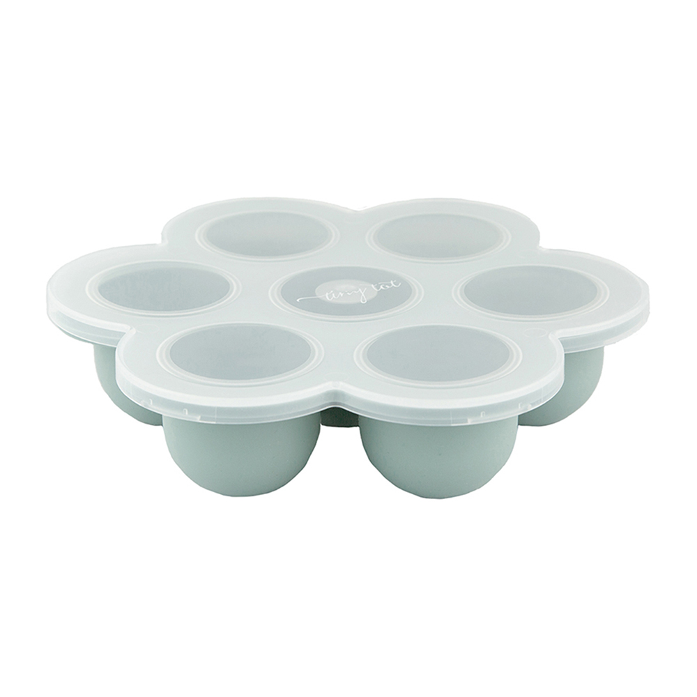 Tiny Tot Portionsform Med Lock 7-fack Smoke Green