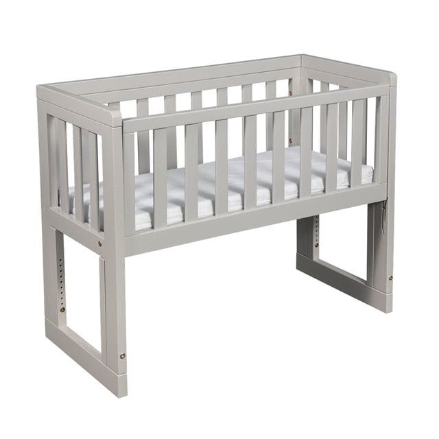Oslo Bedside Crib - Soft Grey