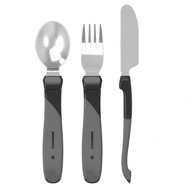 Product Image for Twistshake  Äta-Själv-Set Rostfritt Stål, Svart - BabyWorld