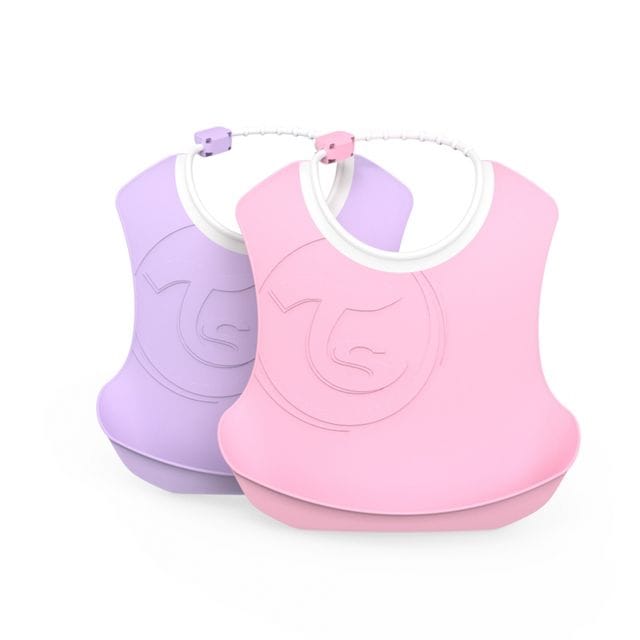 Haklapp Pastell Rosa & Lila 2-pack Twistshake