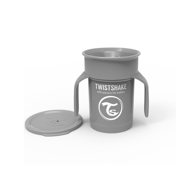Mugg Med Handtag 6+ Mån - Grey Twistshake