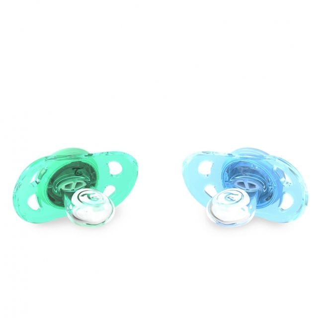 Napp 2-pack Pastell Blå/Grön 0-6mån Twistshake