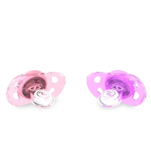 Napp 2-pack Pastell Rosa/Lila 0-6mån Twistshake