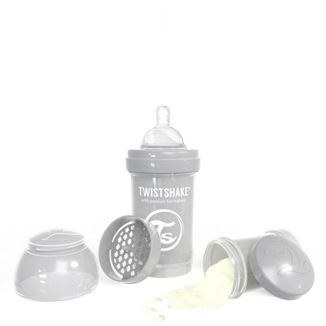 Nappflaska Anti Colic 180ml Pastell - Grå Twistshake