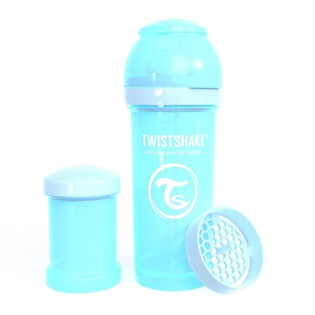 Nappflaska Anti Colic 260ml Pastell - Blå Twistshake