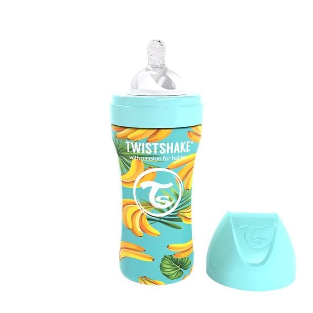 Nappflaska Anti Colic Rostfritt Stål 330ml - Banana