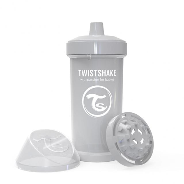 Pipflaska 360ml Pastell - Grå Twistshake