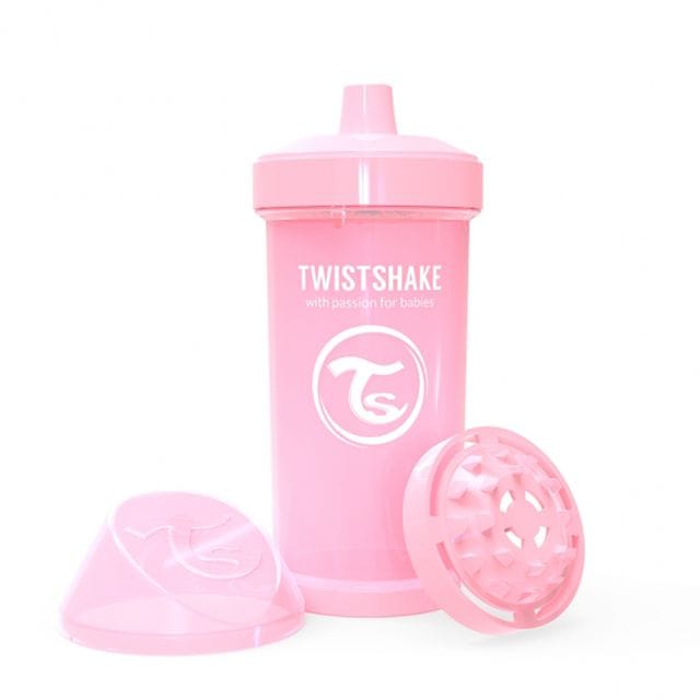 Pipflaska 360ml Pastell - Rosa Twistshake