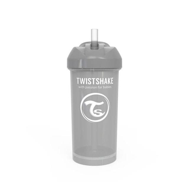 Straw Cup 360ml 6m+ Pastell - Grå