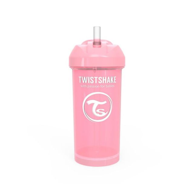 Twistshake Straw Cup 360ml 6m+ Pastell Rosa