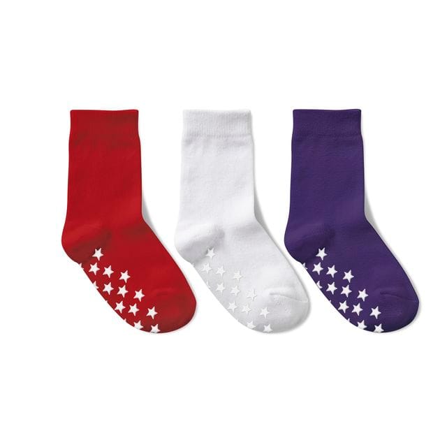 Strumpor 3-pack - Röd/Vit/Lila Wiges