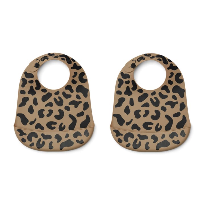 Tilda Mönstrad Haklapp Silikon 2-Pack - Mega Leo/Oat Mix